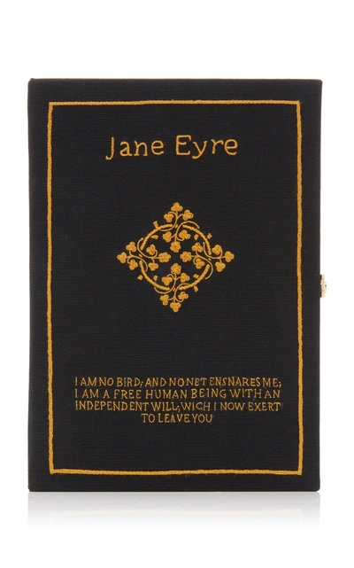 Olympia Le-tan M'o Exclusive Jane Eyre Book Clutch In Black