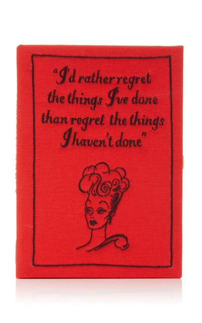 Olympia Le-tan Exclusive Lucille Ball Felt Clutch In Red