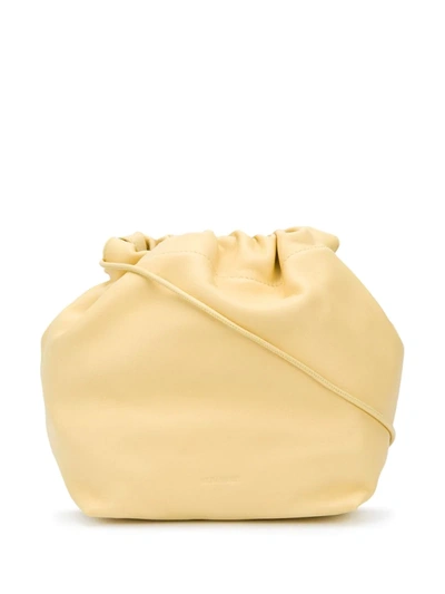 Jil Sander Leather Shoulder Bag In Yellow
