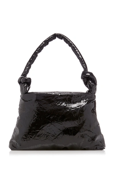 Kassl Bag Lady Padded Leather Tote Bag In Black