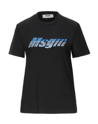 Msgm T-shirts In Black