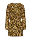 Msgm Short Dresses In Yellow