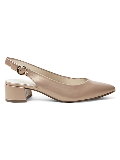 Anne Klein Karensa Slingback Heels In Light Sand