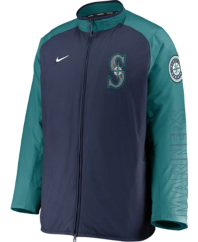 Nike Men's Seattle Mariners Authentic Collection Dugout Jacket In Navy
