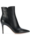 Gianvito Rossi Pointed Ankle Boots In Black