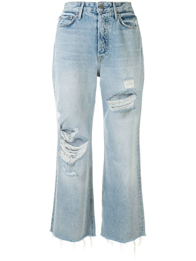 Grlfrnd Bobbi Cropped Jeans In Blue