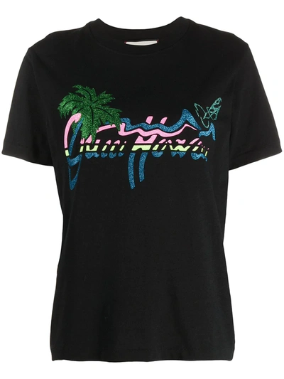 Gucci Hawaii Graphic T-shirt In Black