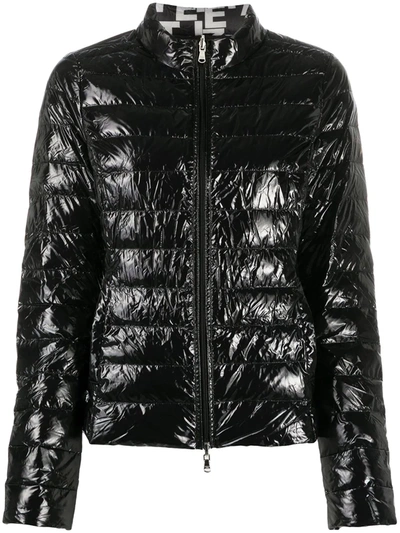 Patrizia Pepe Ultralight Reversible Down Jacket In Black