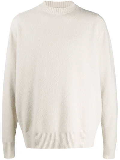 Oamc Close-neck Sweater In Neutrals