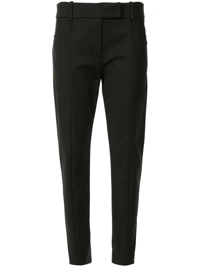 Paule Ka Low-waist Fitted Trousers In Black