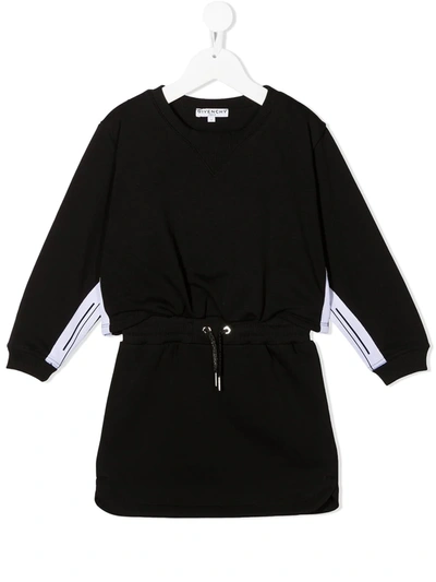 Givenchy Teen Drawstring Waist Sweater Dress In Black