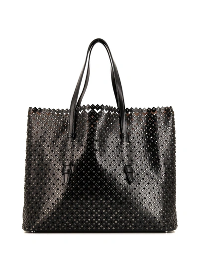 Pre-owned Alaïa Vienne Shopping Bag In Black
