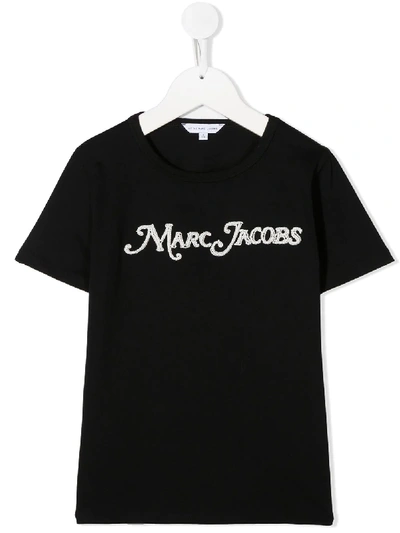 Little Marc Jacobs Kids' New York Short Sleeve T-shirt In Black