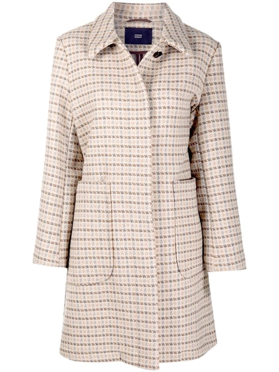 Steffen Schraut Tokyo Hype Houndstooth Coat In Neutrals