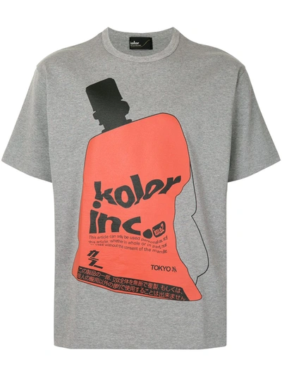 Kolor Logo Print T-shirt In Grey