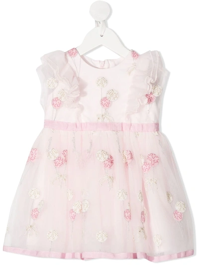 Monnalisa Babies' Embroidered Balloons Dress In Rosa