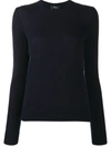 Theory Fitted Cashmere Pullover In Blue