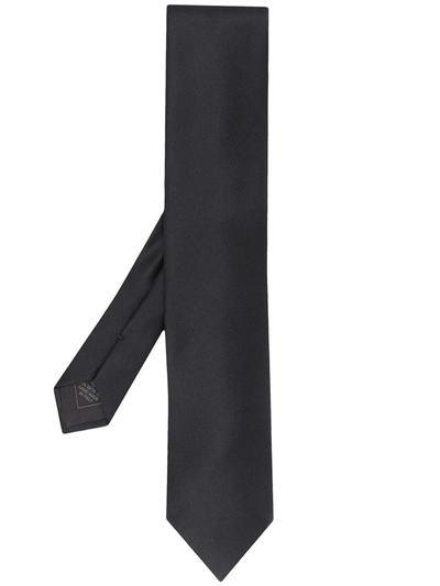 Brioni Textured Finish Tie In Black