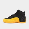 Nike Little Kids' Air Jordan Retro 12 Basketball Shoes In Yellow/black