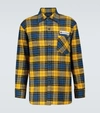 Acne Studios Salak Checked Flannel Shirt In Yellow
