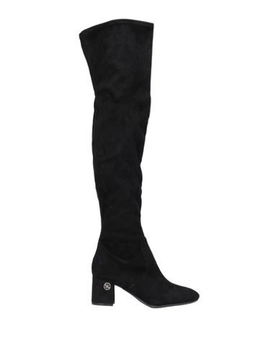 Guess Knee Boots In Black