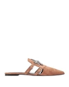 Roger Vivier Woman Mules & Clogs Camel Size 5.5 Soft Leather In Beige