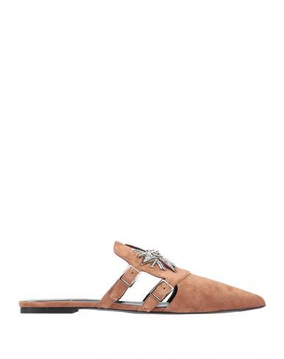 Roger Vivier Woman Mules & Clogs Camel Size 5.5 Soft Leather In Beige