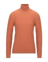 Grey Daniele Alessandrini Turtlenecks In Rust