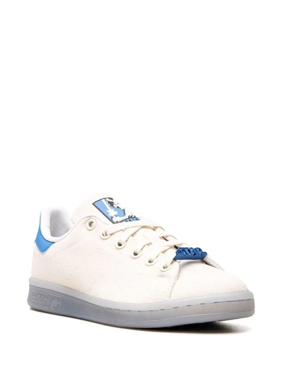 Adidas Originals Stan Smith Star Wars Luke Skywalker Sneakers-white In Chalk White/ White/ Blue