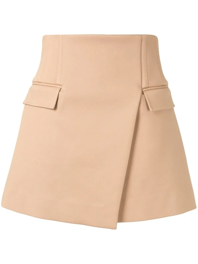 Dion Lee Frame A-line Mini Skirt In Neutrals