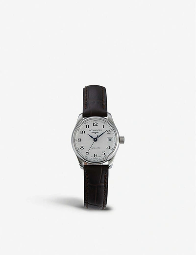 Longines L2.128.4.78.3 Stainless Steel And Croc-embossed Calfskin-leather Automatic Watch
