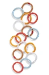 L Erickson Grab & Go Set Of 15 Ponytail Holders In Creamsicle