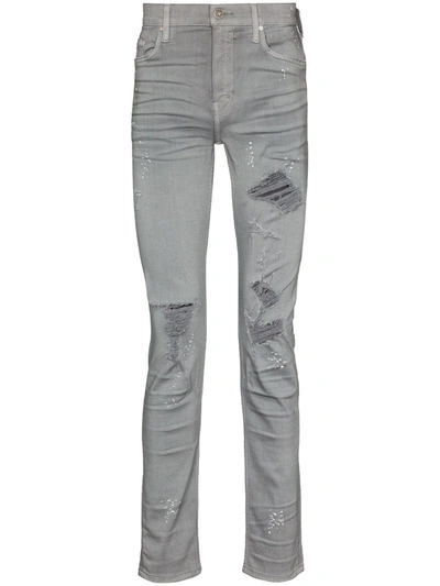 Paige Lennox Maverick Destructed Jeans In Grey