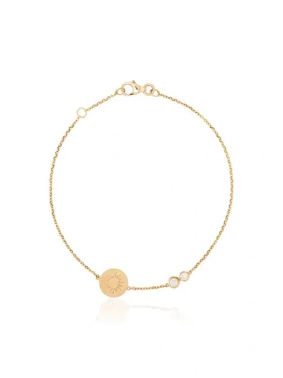 Kimai 18kt Yellow Gold Moon Sun Diamond Bracelet