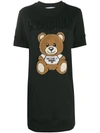Moschino Sequin Teddy Sweatshirt Dress In Black