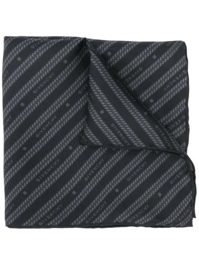Givenchy Logo-print Pocket Square In Black