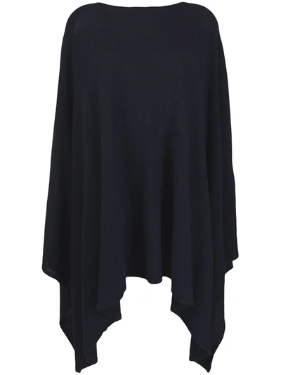 Agnona Cashmere Oversized Draped Jumper In Blue