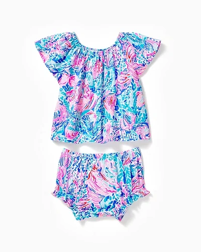 Lilly Pulitzer Tabitha Infant Set In Multi Treasure Trove