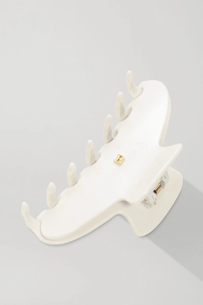 Balmain Paris Hair Couture Large Acetate Hair Clip - White