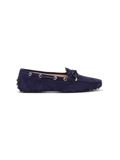 Tod's Suede Loafers In Dark Blue