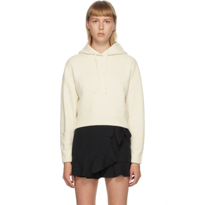 Valentino Off-white Cropped Hoodie In A03 Avorio