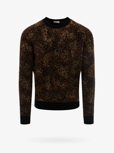 Saint Laurent Sweater In Brown