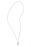 Madewell 'knotshine' Necklace In Light Silver Ox