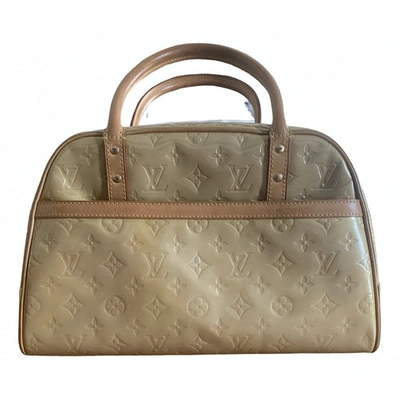 Pre-owned Louis Vuitton Tompkins Square  Beige Patent Leather Handbag