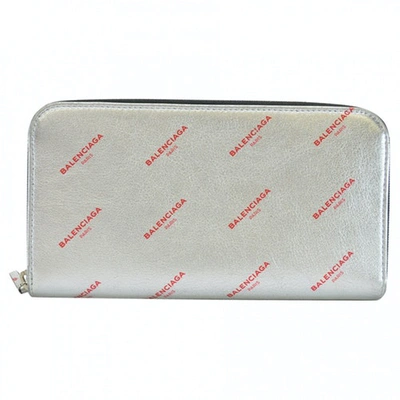 Pre-owned Balenciaga Silver Leather Wallet