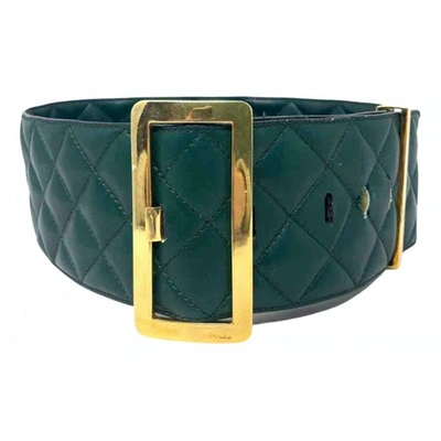 Pre-owned Jil Sander Leather Belt In Green