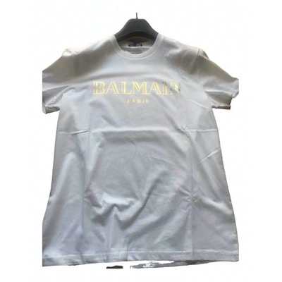 Pre-owned Balmain White Cotton T-shirts