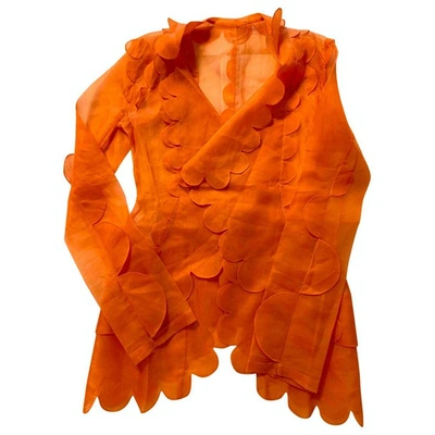 Pre-owned Christopher Kane Orange Silk Jacket