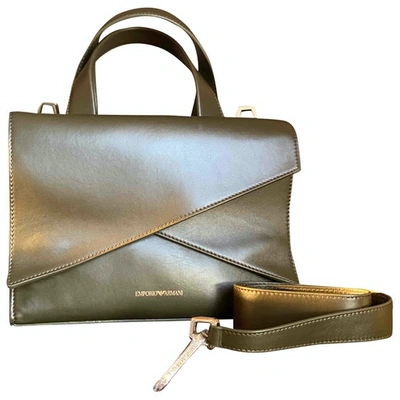 Pre-owned Emporio Armani Khaki Leather Handbag