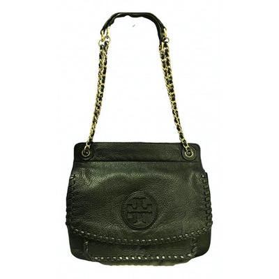 Pre-owned Tory Burch Leather Handbag In Black